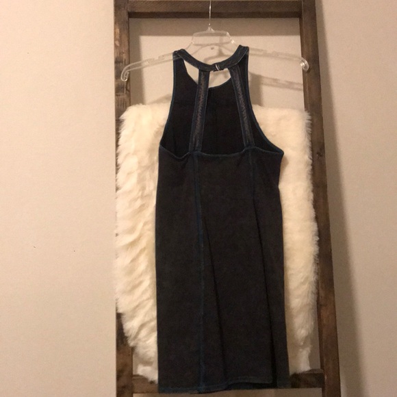 XS Free People Charcoal and Teal Dress - Picture 2 of 4